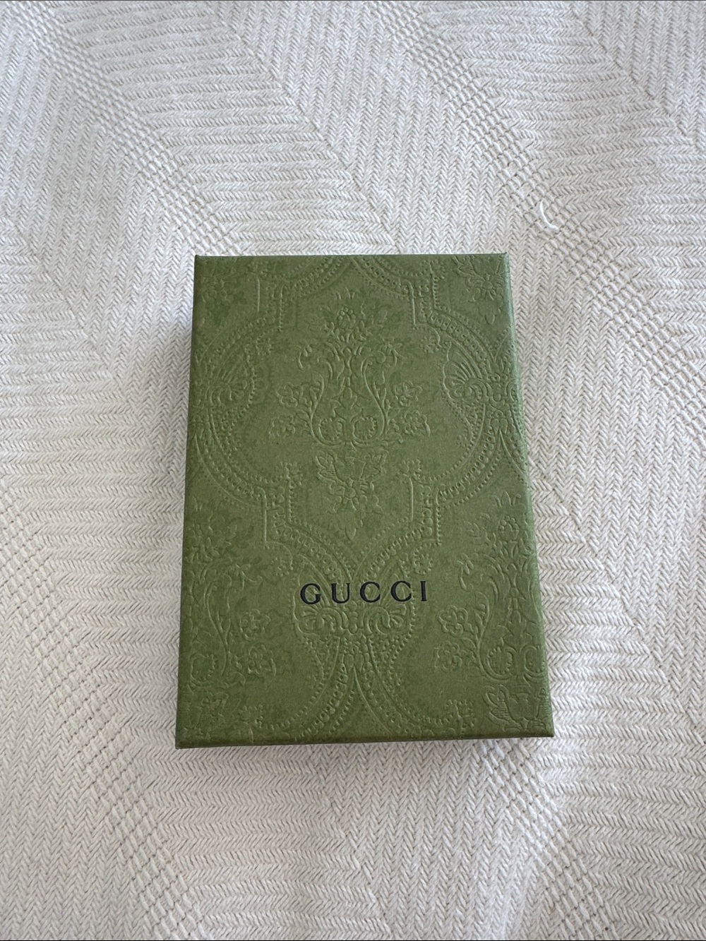 Gucci Olive Green Embossed Floral Box